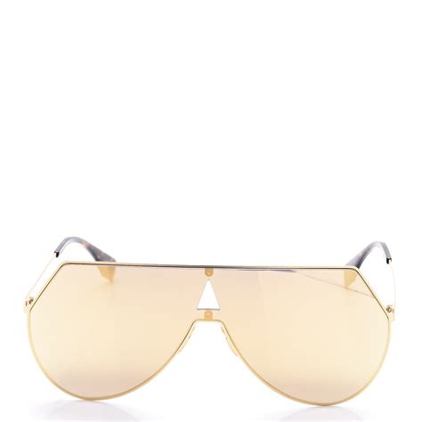 fendi ff0193|Fendi Goldtone Metal Oversized Mirror Lens Geometric Aviator .